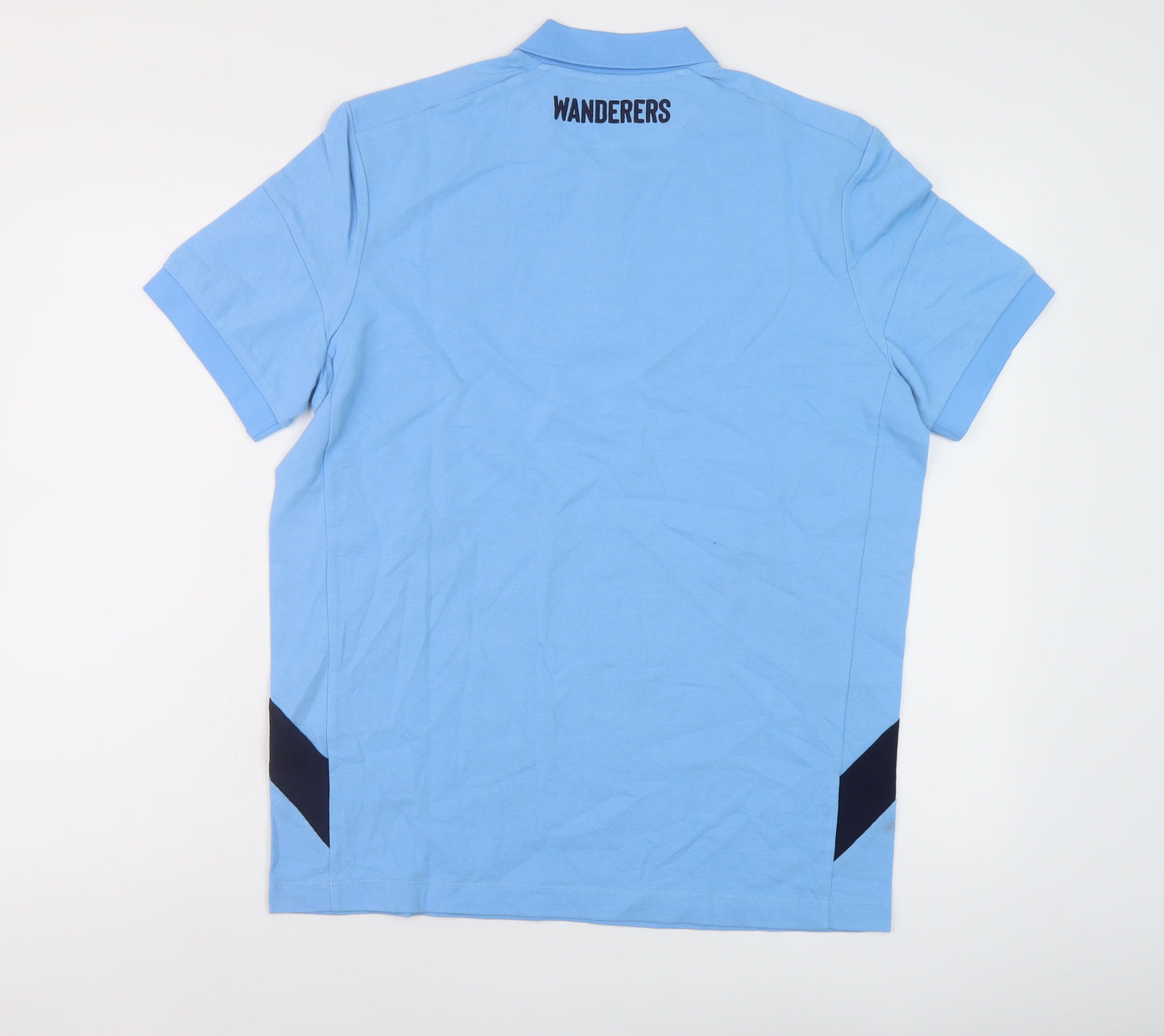 Macron Mens Blue Cotton Polo Size M Collared Button