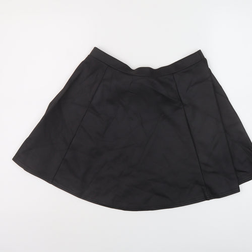 River Island Womens Black Polyester Skater Skirt Size 10