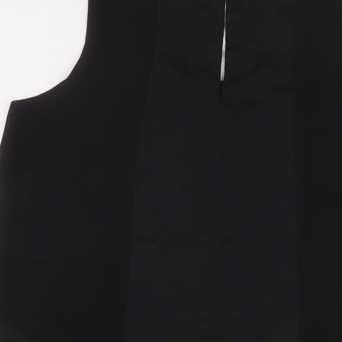 Arte Womens Black Polyester Basic Tank Size 14 Round Neck