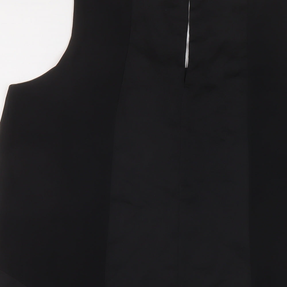 Arte Womens Black Polyester Basic Tank Size 14 Round Neck