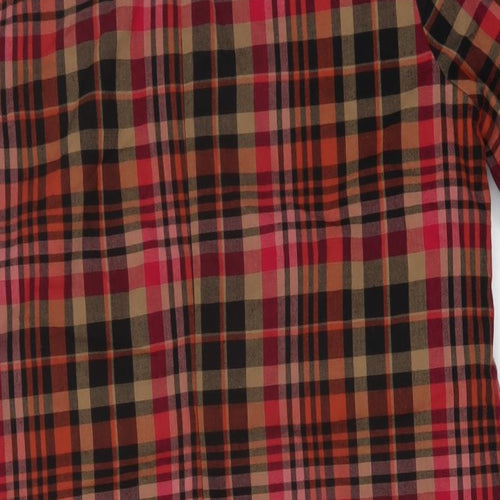 NEXT Womens Multicoloured Plaid Polyester Sheath Size 14 Round Neck Zip