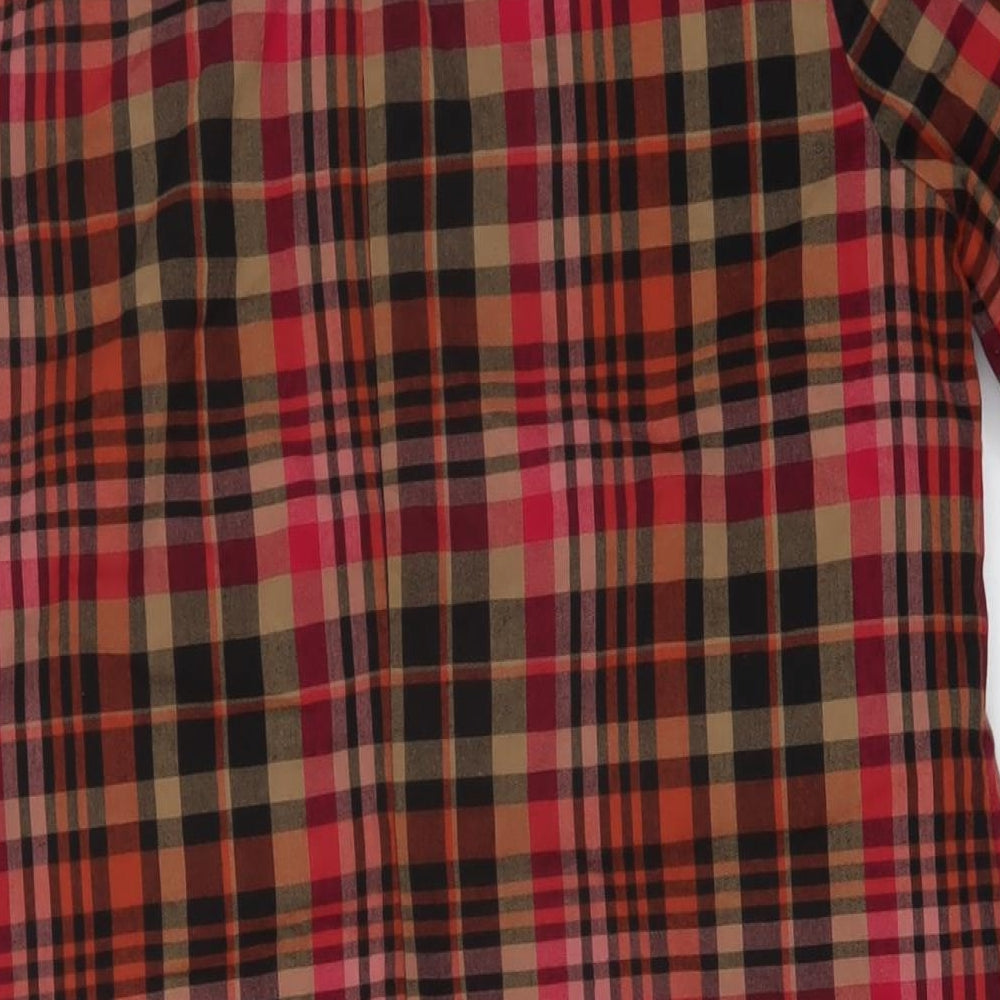 NEXT Womens Multicoloured Plaid Polyester Sheath Size 14 Round Neck Zip