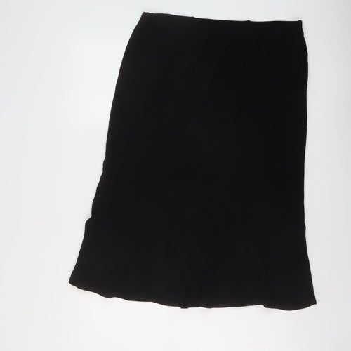Amber Womens Black Polyester A-Line Skirt Size 16