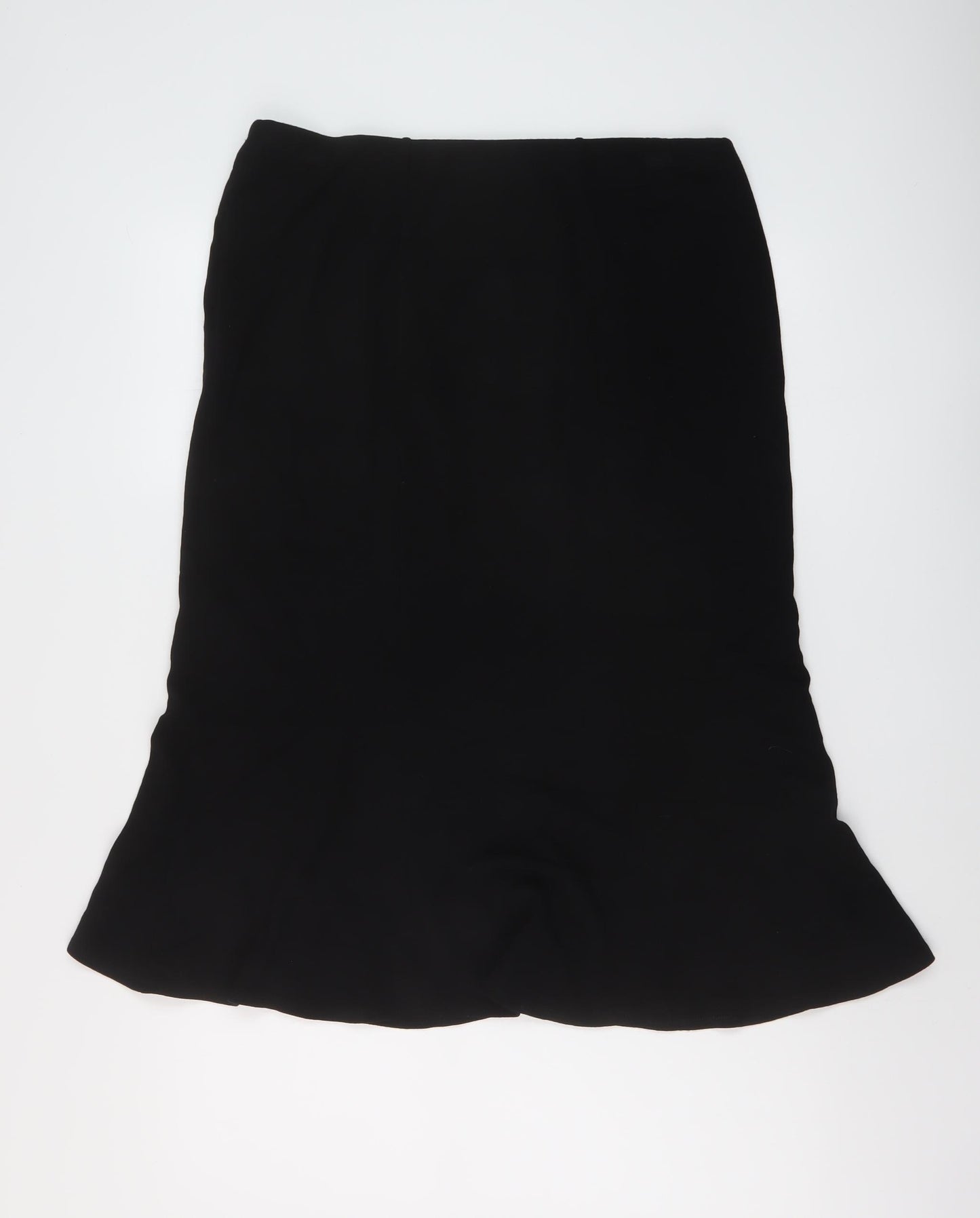 Amber Womens Black Polyester A-Line Skirt Size 16