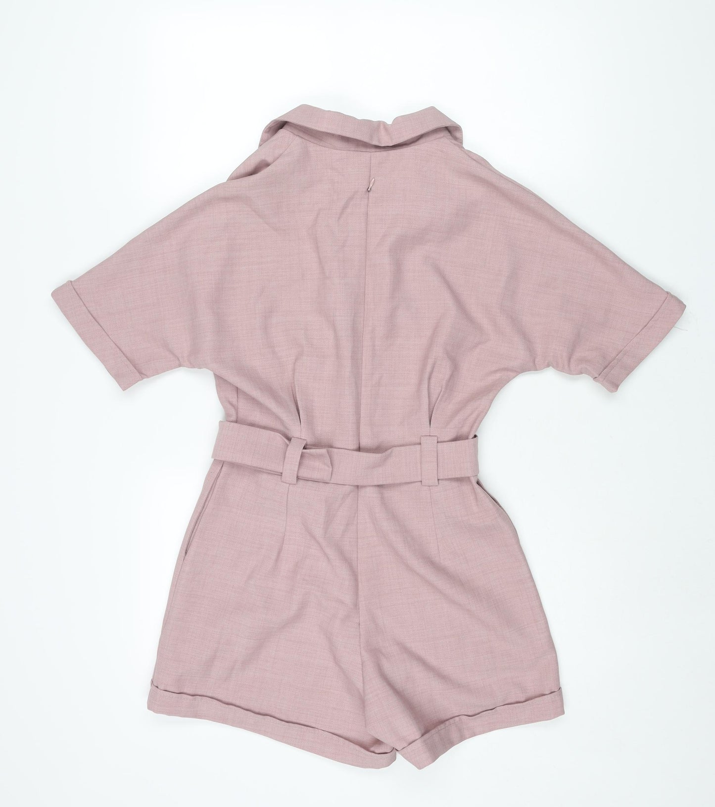 IVIVI Womens Pink Polyester Playsuit One-Piece Size S L3 in Zip - Belted