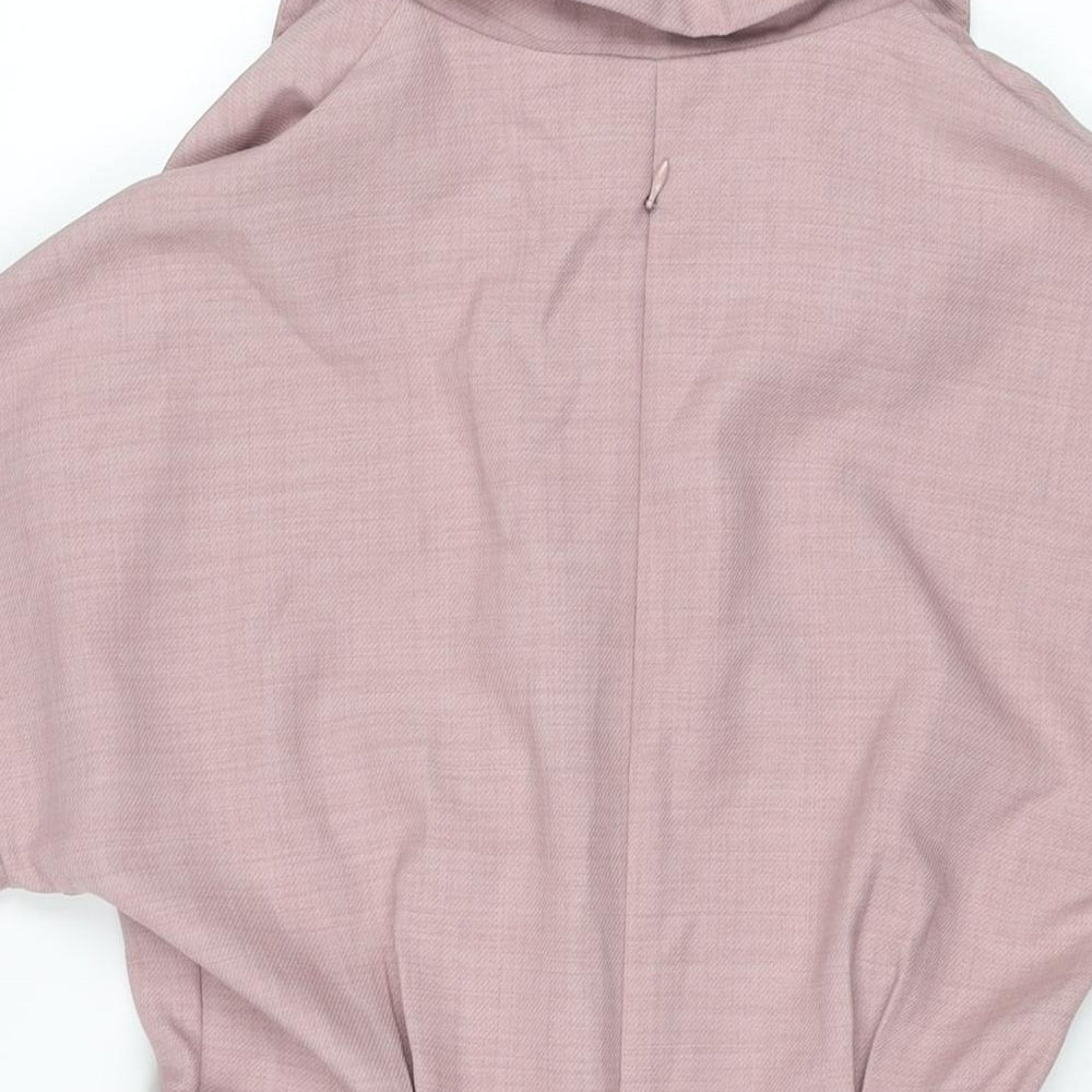IVIVI Womens Pink Polyester Playsuit One-Piece Size S L3 in Zip - Belted