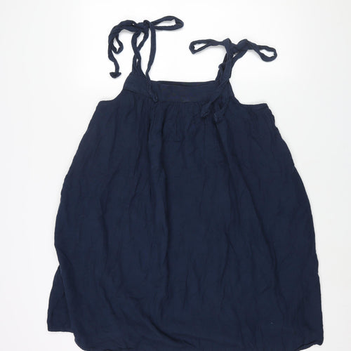 NEXT Womens Blue Viscose Shift Size M Square Neck Tie - Pockets