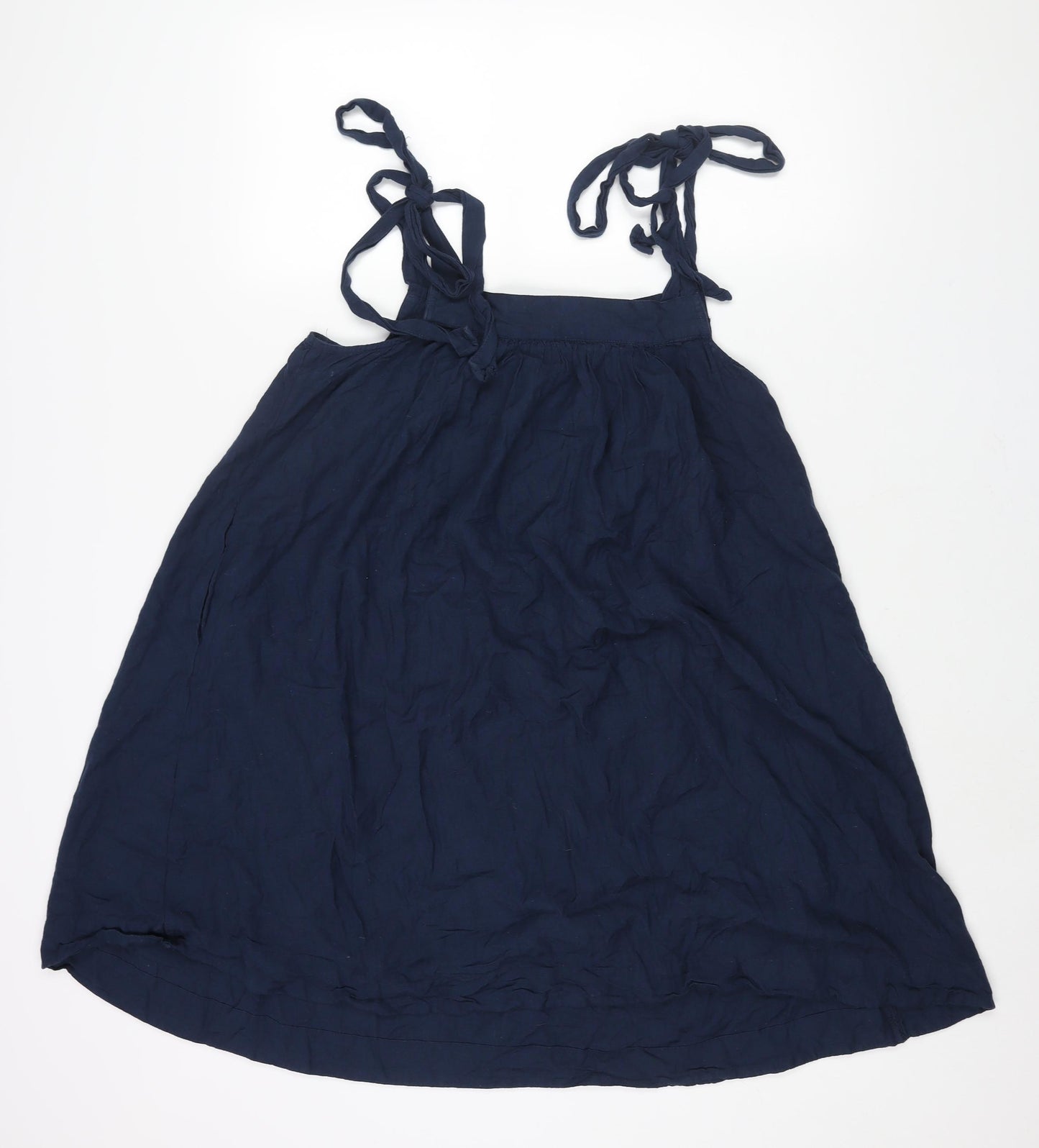 NEXT Womens Blue Viscose Shift Size M Square Neck Tie - Pockets