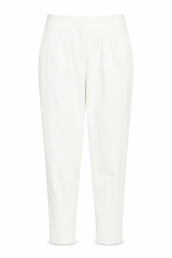 Nasty Gal Womens Ivory Polyester Trousers Size 12 L28 in Regular Zip - Vented Hems