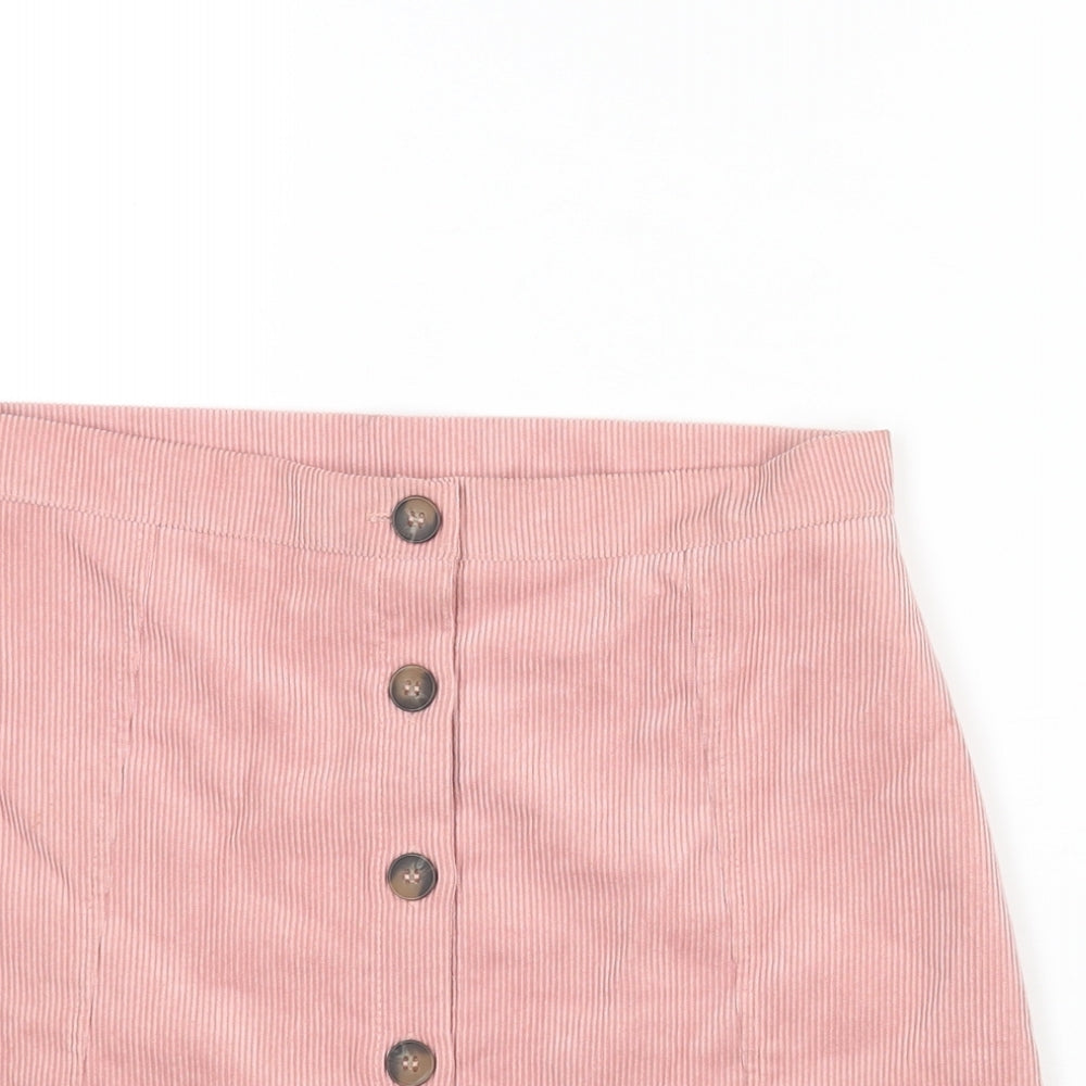Candy Couture Girls Pink Polyester A-Line Skirt Size 13 Years Regular Button