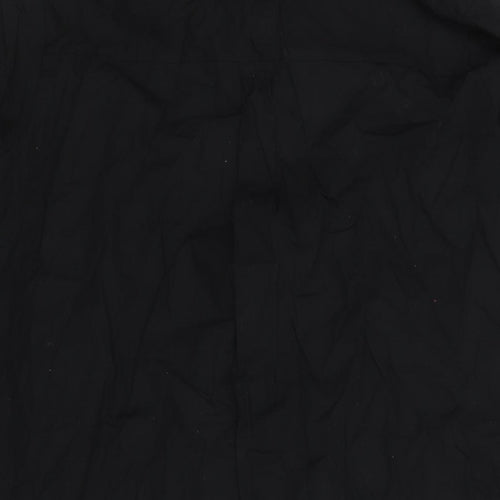 ASOS Womens Black Cotton Shirt Dress Size 12 Collared Button