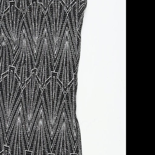 Divided by H&M Womens Silver Geometric Polyamide Bodysuit One-Piece Size XS Snap