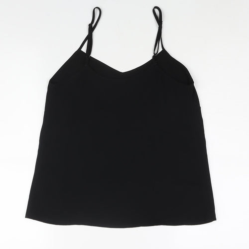 Marks and Spencer Womens Black Polyester Camisole Blouse Size 8 V-Neck