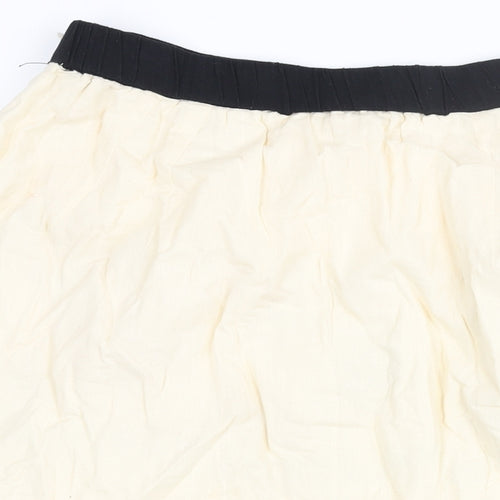 Eloquii Womens Ivory Geometric Cotton A-Line Skirt Size 16 - Embroidered Tassle Detail