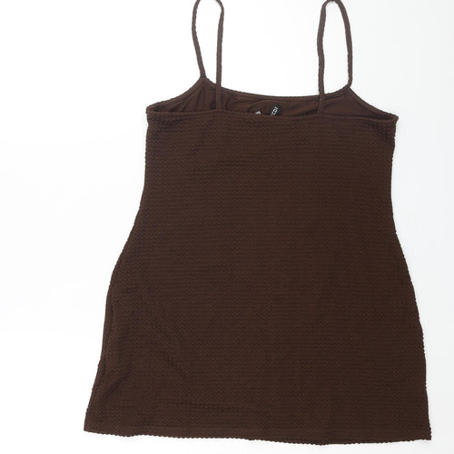 Divided by H&M Womens Brown Polyester Camisole Blouse Size M Square Neck - Textured