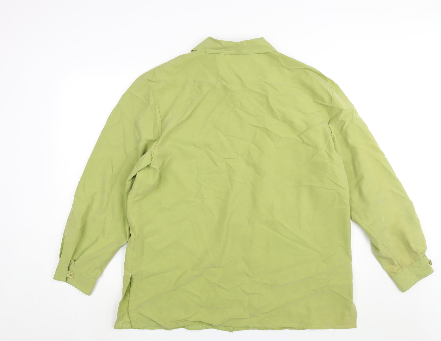 C&A Womens Black Polyester Basic Button-Up Size 20 Collared