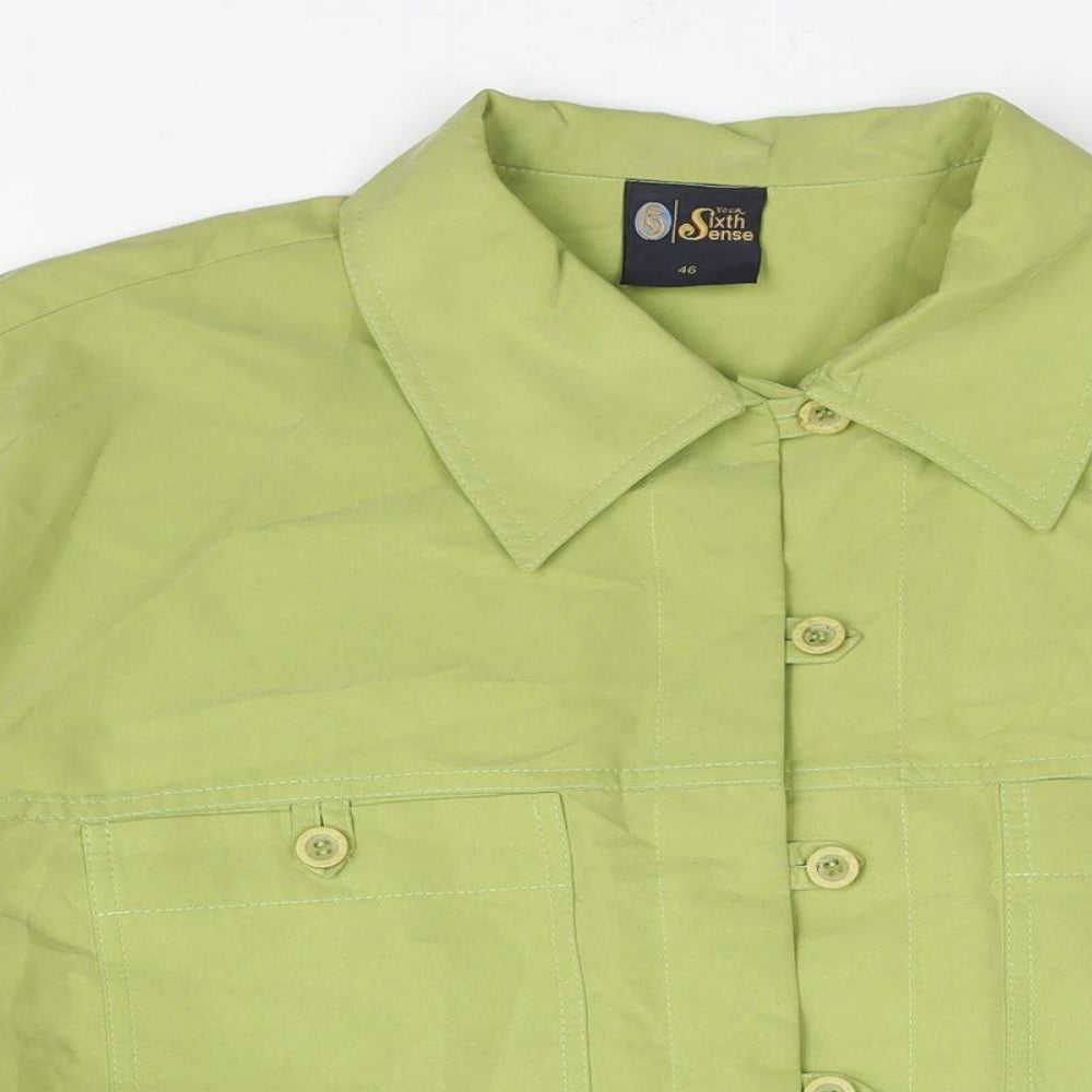 C&A Womens Black Polyester Basic Button-Up Size 20 Collared