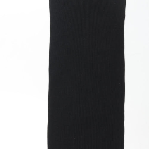 Zara Womens Black Polyester Bodycon Size M V-Neck Pullover