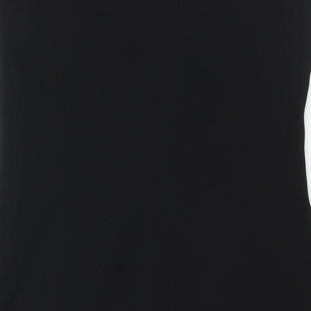 NEXT Womens Black Polyester Sheath Size 14 Scoop Neck Zip