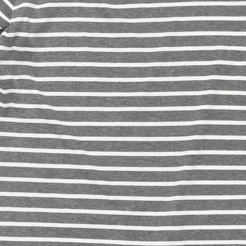 Sunnyme Womens Grey Striped Polyester Shift Size 12 Round Neck Zip - Size 12-14