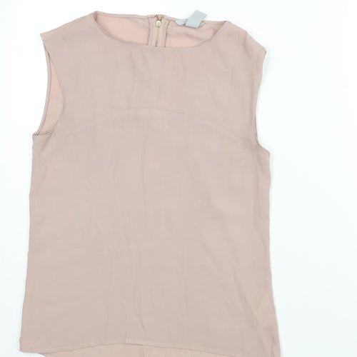 H&M Womens Pink Polyester Camisole Blouse Size 6 Round Neck