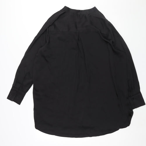 H&M Womens Black Polyester Shift Size XL V-Neck Pullover