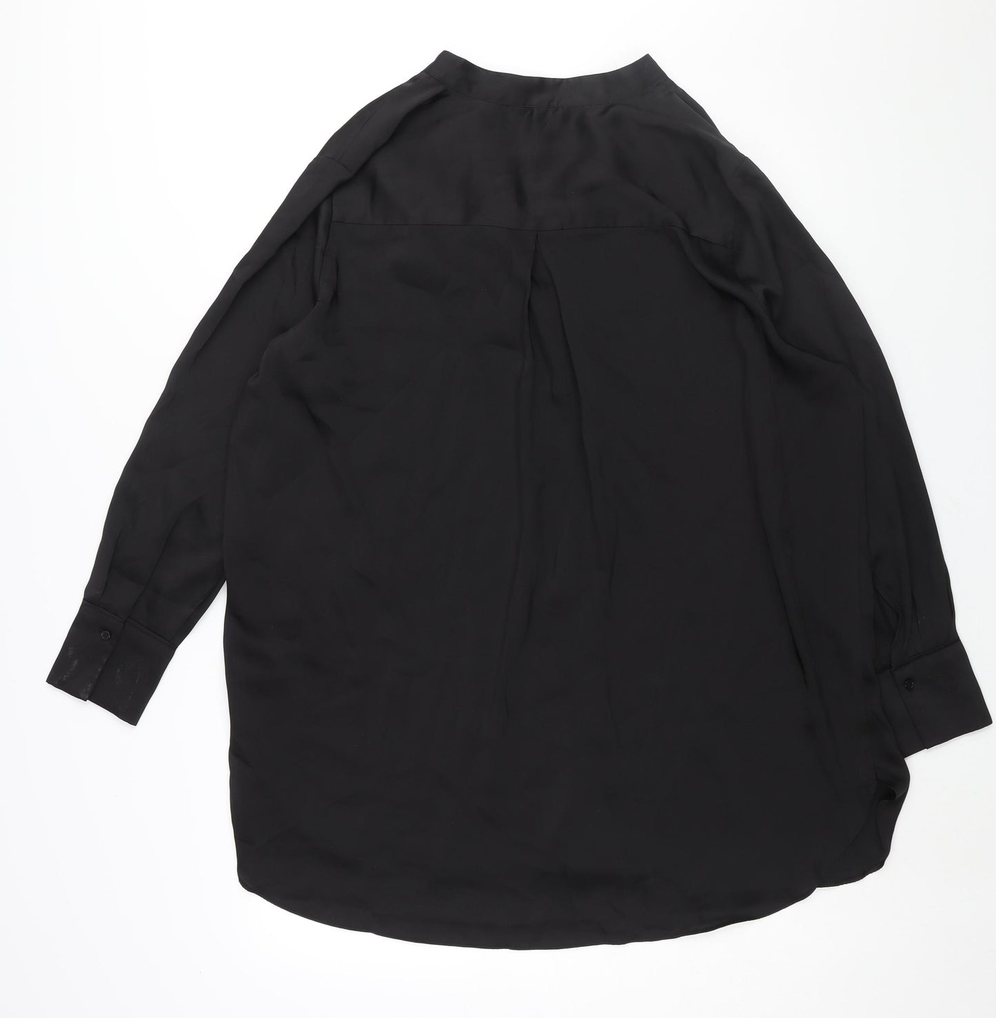 H&M Womens Black Polyester Shift Size XL V-Neck Pullover