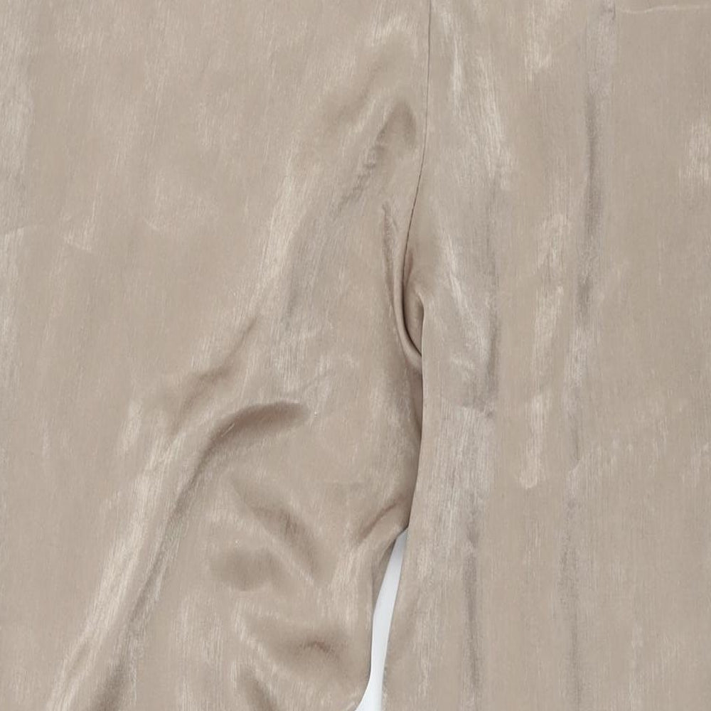 Missguided Womens Brown Polyester Trousers Size 10 L30 in Regular Zip