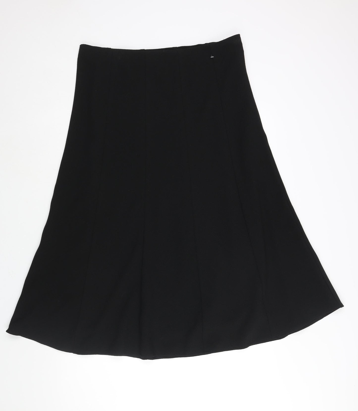 Marks and Spencer Womens Black Polyester A-Line Skirt Size 16
