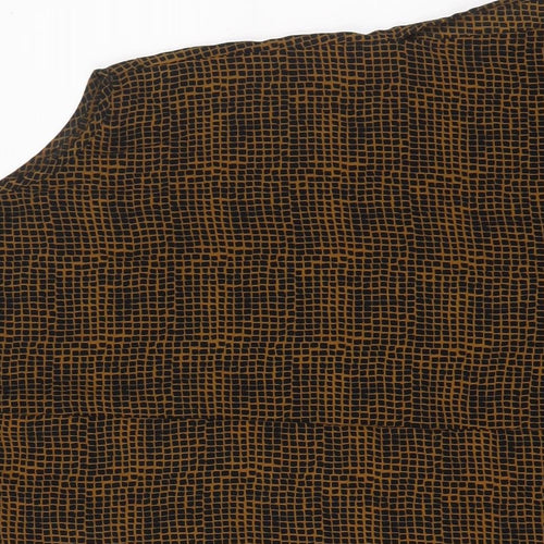 Topshop Womens Brown Geometric Polyester Tunic Tank Size 16 High Neck