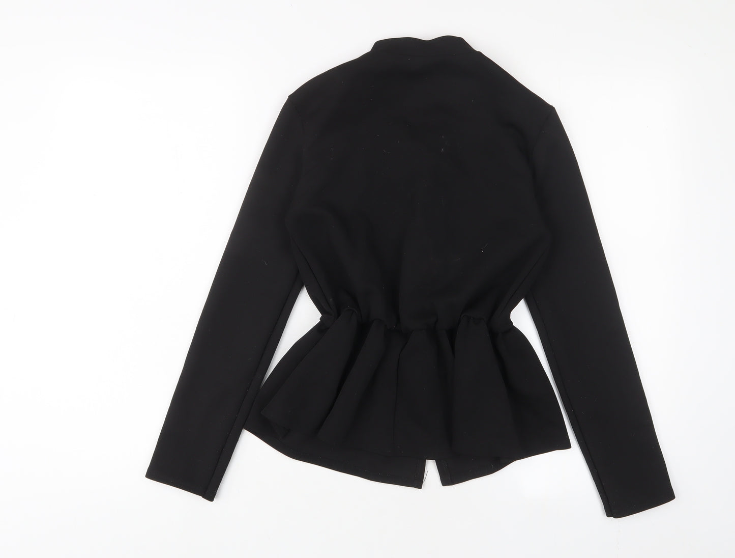 Wallis Womens Black Polyester Basic Blouse Size 8 Round Neck