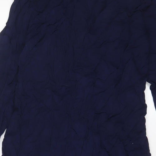 Oasis Womens Blue Viscose Shirt Dress Size 12 Collared Button