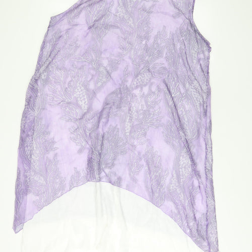 Klass Womens Purple Polyester A-Line Size 20 Boat Neck Pullover