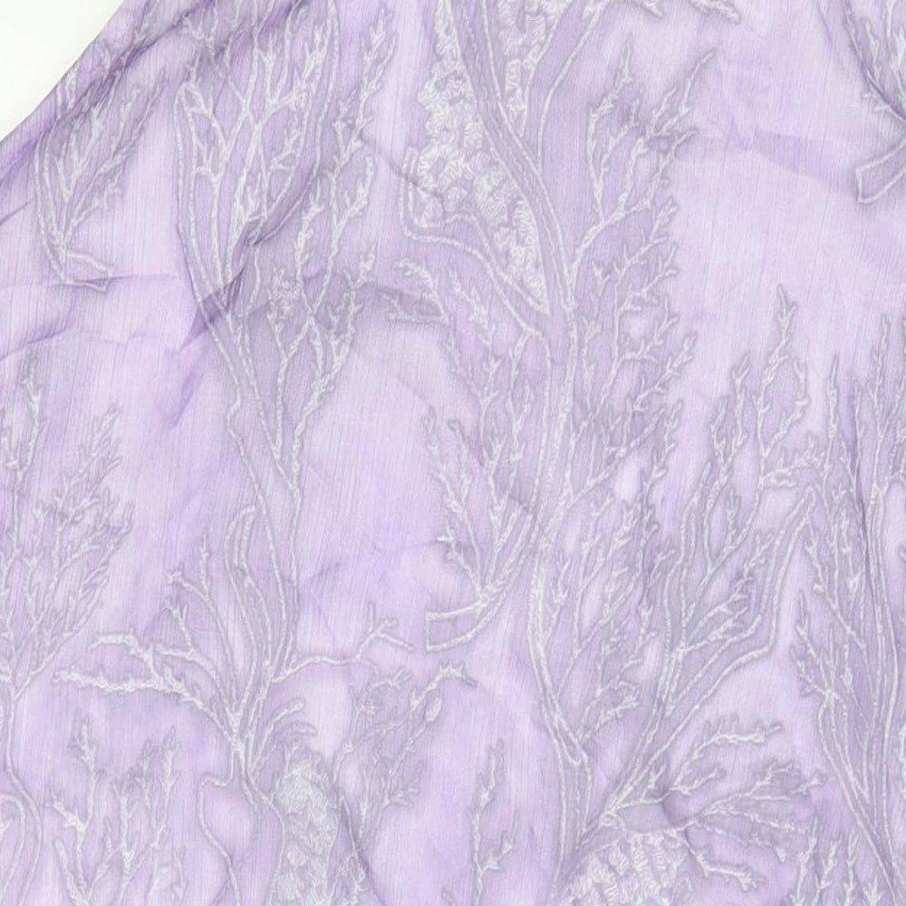 Klass Womens Purple Polyester A-Line Size 20 Boat Neck Pullover