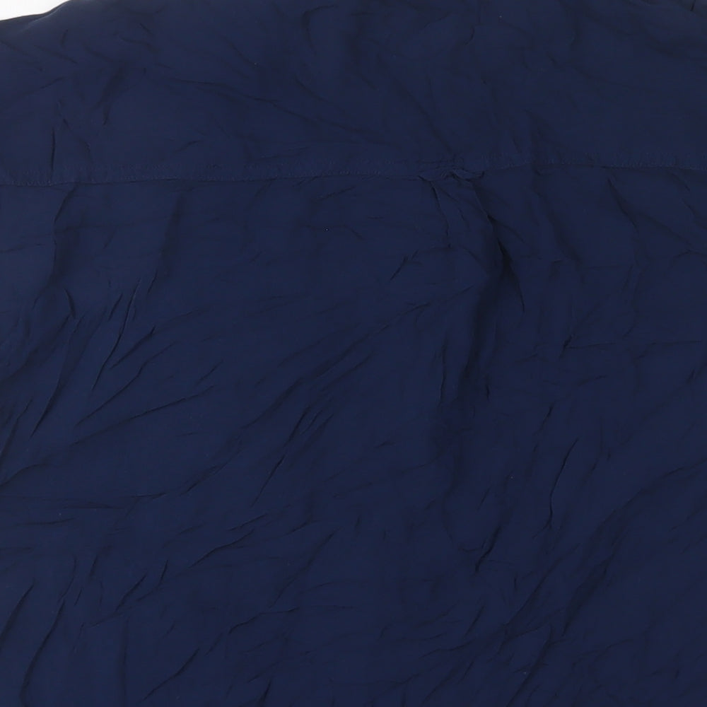 Lee Cooper Womens Blue Viscose Basic Button-Up Size 10 Collared