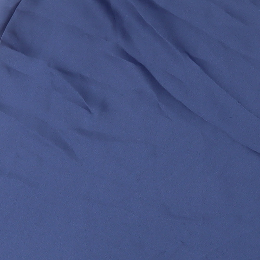 Marks and Spencer Womens Blue Polyester A-Line Skirt Size 22