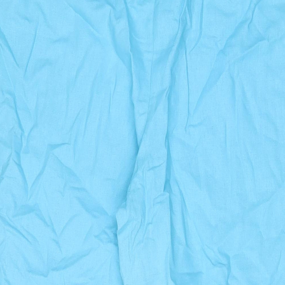 Agenda Womens Blue Linen Trousers Size 20 L26 in Regular Hook & Eye - Embroidered
