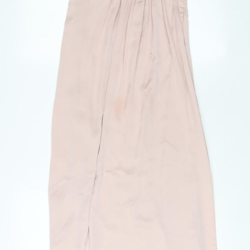 H&M Womens Pink Polyester Ball Gown Size 6 Sweetheart Zip