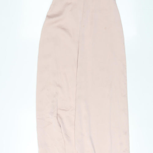 H&M Womens Pink Polyester Ball Gown Size 6 Sweetheart Zip