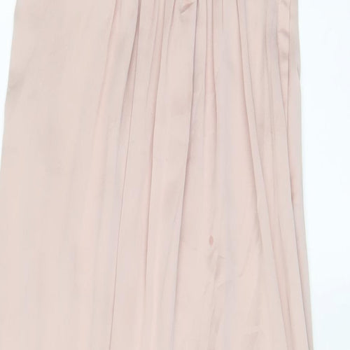 H&M Womens Pink Polyester Ball Gown Size 6 Sweetheart Zip