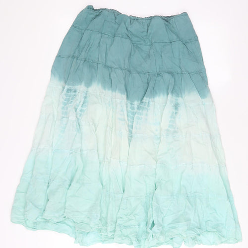 Yessica Womens Blue Striped Cotton A-Line Skirt Size 10