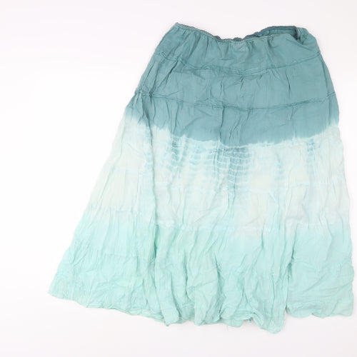 Yessica Womens Blue Striped Cotton A-Line Skirt Size 10