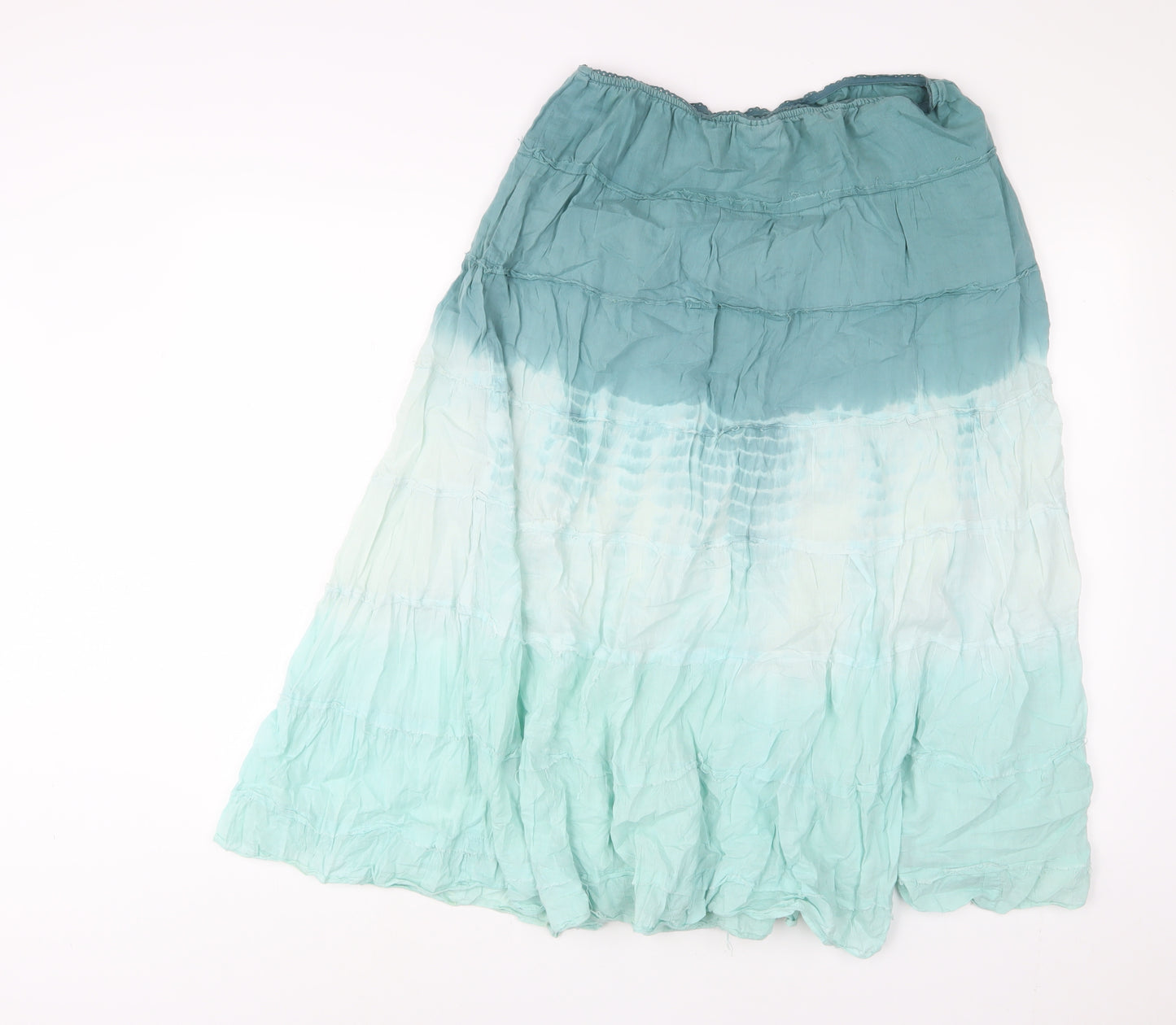 Yessica Womens Blue Striped Cotton A-Line Skirt Size 10