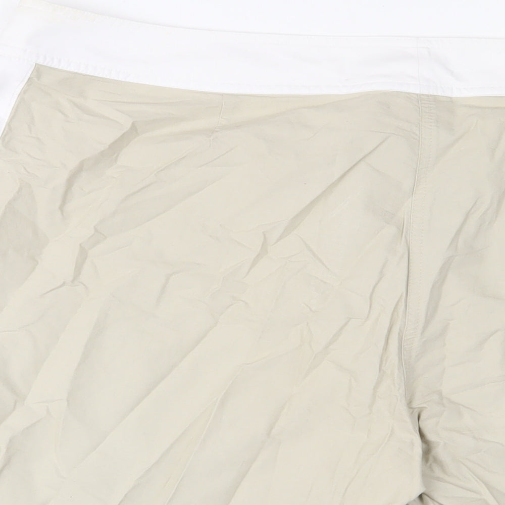 NEXT Womens Beige Cotton Bermuda Shorts Size 20 L10 in Regular Zip