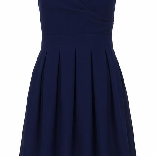 TFNC Womens Blue Polyester Fit & Flare Size XS Sweetheart Zip