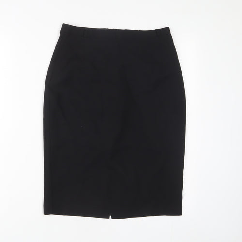ASOS Womens Black Polyester Straight & Pencil Skirt Size 8 Zip
