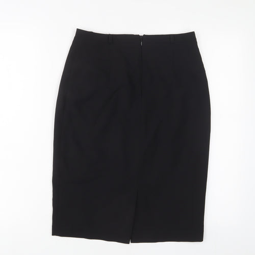 ASOS Womens Black Polyester Straight & Pencil Skirt Size 8 Zip