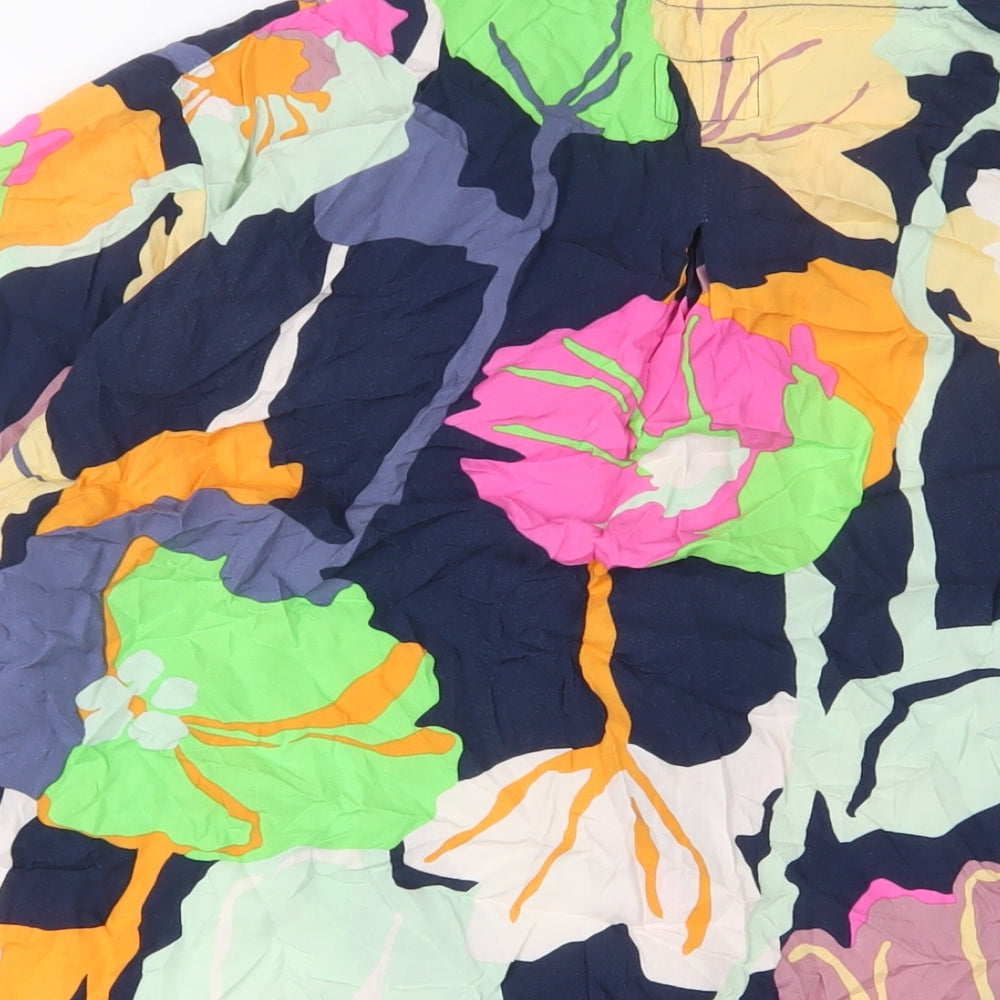 NEXT Womens Multicoloured Geometric Viscose Top Pyjama Top Size 20 Button