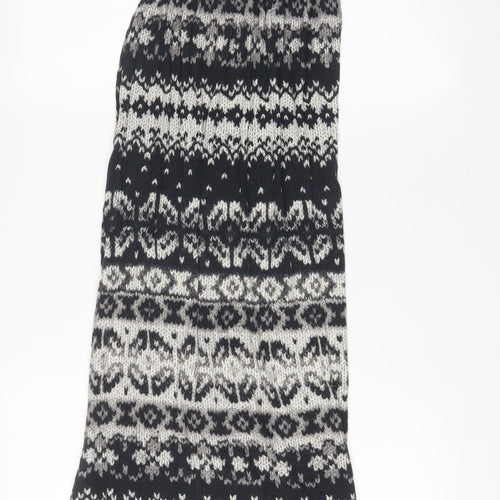 Love Womens Grey Geometric Viscose A-Line Size M Off the Shoulder Pullover - M/L