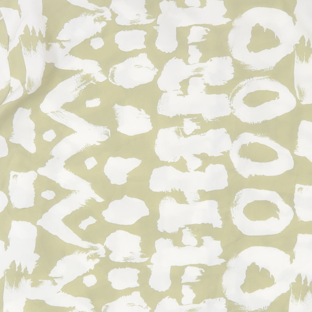 Rose Marie Womens Green Geometric Polyester Basic Button-Up Size 20 Collared